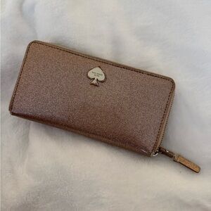 Kate Spade Rose Gold Sparkle Wallet